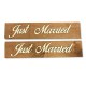 Drewniane ślubne tablice rejestracyjne ze sklejki  JUST MARRIED