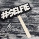 Drewniana tabliczka do fotobudki "selfie"