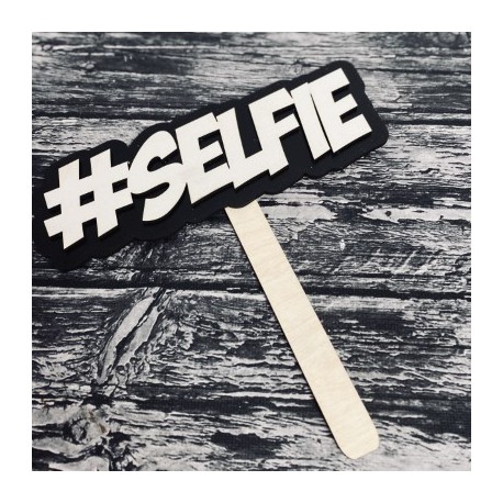 Drewniana tabliczka do fotobudki "selfie"