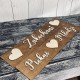 Drewniane ślubne tablice rejestracyjne "Zakochani"