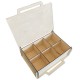 Drewniane pudełko decoupage 26x18 z przegródkami 