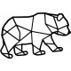Ozdoba na ścianę- niedźwiedź geometryczny 