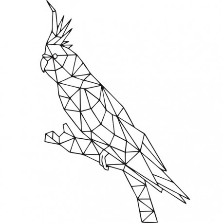 Ozdoba na ścianę- ptak geometryczny duży