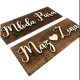 Drewniane ślubne tablice rejestracyjne ze sklejki AMERYKAŃSKIE